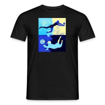 volley-ball, volley-ball, beachball,graffiti - T-shirt homme - noir - Devant - AI Model Male 178 light (178cm)