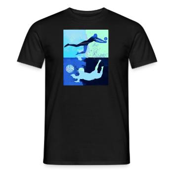 volley-ball, volley-ball, beachball,graffiti - T-shirt homme - noir - Devant - AI Model Male 178 light (178cm)
