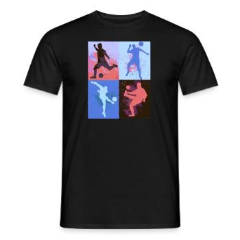 Soccer ,Soccer , Soccer,graffiti - T-shirt homme - noir - Devant - AI Model Male 178 light (178cm)