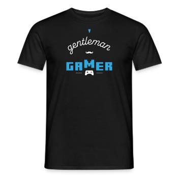 Gentleman GAMER - homme - T-shirt homme - noir - Devant - AI Model Male 178 light (178cm)