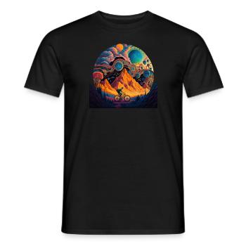 Bicycle Day 1943 | Bubble Psychedelic Art - Männer T-Shirt - Schwarz - Vorne - AI Model Male 178 light (178cm)