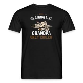 Grand-père motard comme un grand-père normal... - T-shirt homme - noir - Devant - AI Model Male 178 light (178cm)