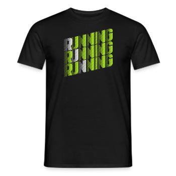 Laufen, Essen, Schlafen, Laufen, Wiederholen | Für Läufer - Männer T-Shirt - Schwarz - Vorne - AI Model Male 178 light (178cm)