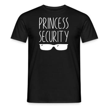 Papa Père Fille Paternité Princesse Sécurité - T-shirt homme - noir - Devant - AI Model Male 178 light (178cm)