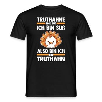 Truthuhn Truthahn - Männer T-Shirt - Schwarz - Vorne - AI Model Male 178 light (178cm)