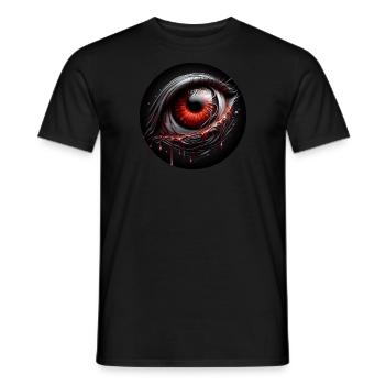 Magic Eye Fear Spooky Dark Character - Men's T-Shirt - black - Front - AI Model Male 178 light (178cm)