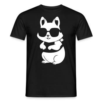 Funny Squirrel Wearing Sunglasses Squirrels - Men's T-Shirt - black - Front - AI Model Male 178 light (178cm)