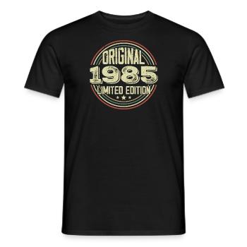 1985 Birthday Parties, ein legendärer Jahrgang - Männer T-Shirt - Schwarz - Vorne - AI Model Male 178 light (178cm)