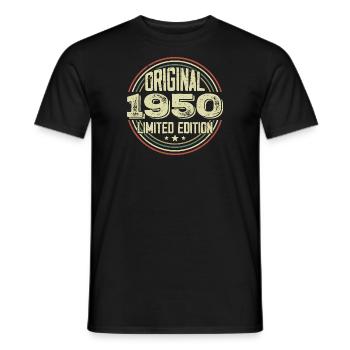 1950 Birthday Parties, A Legendary Vintage - Men's T-Shirt - black - Front - AI Model Male 178 light (178cm)