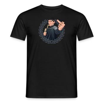 Rieser Grantler // Illustration - Männer T-Shirt - Schwarz - Vorne - AI Model Male 178 light (178cm)