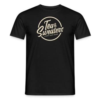 Tea and Sweaters Creme Logo - Men's T-Shirt - black - Front - AI Model Male 178 light (178cm)