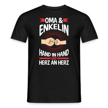Oma Großmutter und Enkelin - Männer T-Shirt - Schwarz - Vorne - AI Model Male 178 light (178cm)