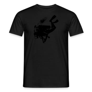 Diver Diving Femmes Scuba Diver Plongée sous-marine - T-shirt homme - noir - Devant - AI Model Male 178 light (178cm)