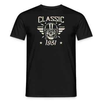 Vintage Classic Birthday Gift Born in 1931 - Men's T-Shirt - black - Front - AI Model Male 178 light (178cm)