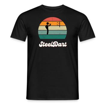 Retro Steel Dart Launcher - Men's T-Shirt - black - Front - AI Model Male 178 light (178cm)