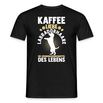 Kaffee Hund Labrador - Männer T-Shirt - Schwarz - Vorne - AI Model Male 178 light (178cm)