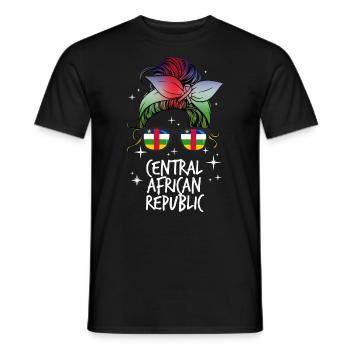 Central African Republic - Men's T-Shirt - black - Front - AI Model Male 178 light (178cm)