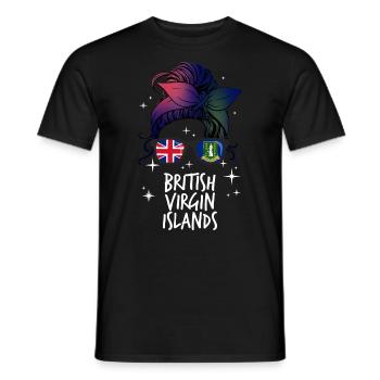 Britische Jungferninseln - Männer T-Shirt - Schwarz - Vorne - AI Model Male 178 light (178cm)