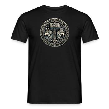 Mjölnir - Männer T-Shirt - Schwarz - Vorne - AI Model Male 178 light (178cm)