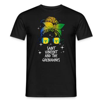 Saint Vincent et les Grenadines - T-shirt homme - noir - Devant - AI Model Male 178 light (178cm)