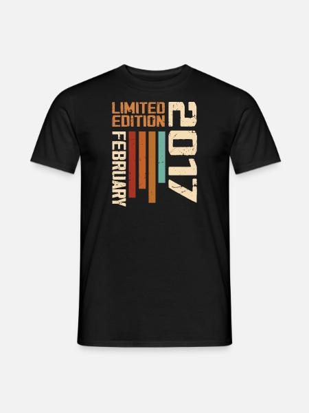 Née en Février 2017 Rétro 2017 Anniversaire - T-shirt homme - noir