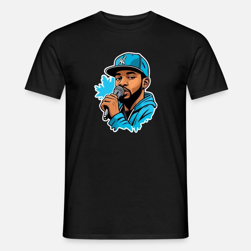 MC With a Microphone - Men’s T-shirt - black