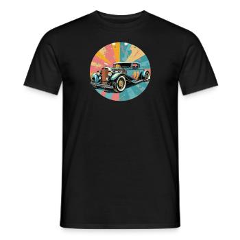 Retro Hot Rod - Männer T-Shirt - Schwarz - Vorne - AI Model Male 178 light (178cm)