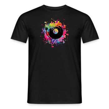 DJ -Vinyl- Music - Männer T-Shirt - Schwarz - Vorne - AI Model Male 178 light (178cm)