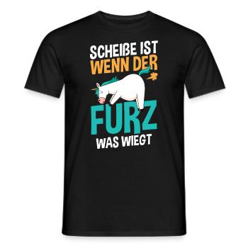 Shit Is When The Fart Weighs What - Men's T-Shirt - black - Front - AI Model Male 178 light (178cm)