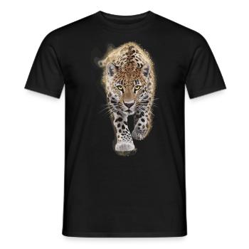 Gepard Leopard für Raubtier Fans - Männer T-Shirt - Schwarz - Vorne - AI Model Male 178 light (178cm)