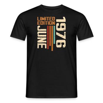 Juni 1976 Geburtstagsgeschenk Juni 1976 Retro 1976 - Männer T-Shirt - Schwarz - Vorne - AI Model Male 178 light (178cm)