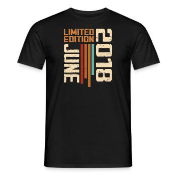 June 2018 Birthday Gift June 2018 Retro 2018 - Men's T-Shirt - black - Front - AI Model Male 178 light (178cm)