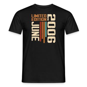 Juin 2006 Cadeau anniversaire Juin 2006 Rétro 2006 - T-shirt homme - noir - Devant - AI Model Male 178 light (178cm)