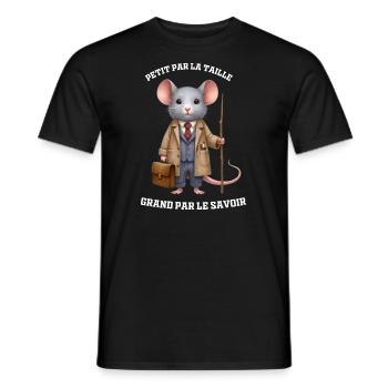 Grand par le savoir - Métier Professeur - T-shirt homme - noir - Devant - AI Model Male 178 light (178cm)