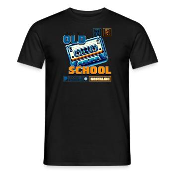 OldSchool - Männer T-Shirt - Schwarz - Vorne - AI Model Male 178 light (178cm)