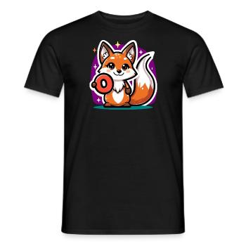 Adorable Zero No More Fox - Men's T-Shirt - black - Front - AI Model Male 178 light (178cm)