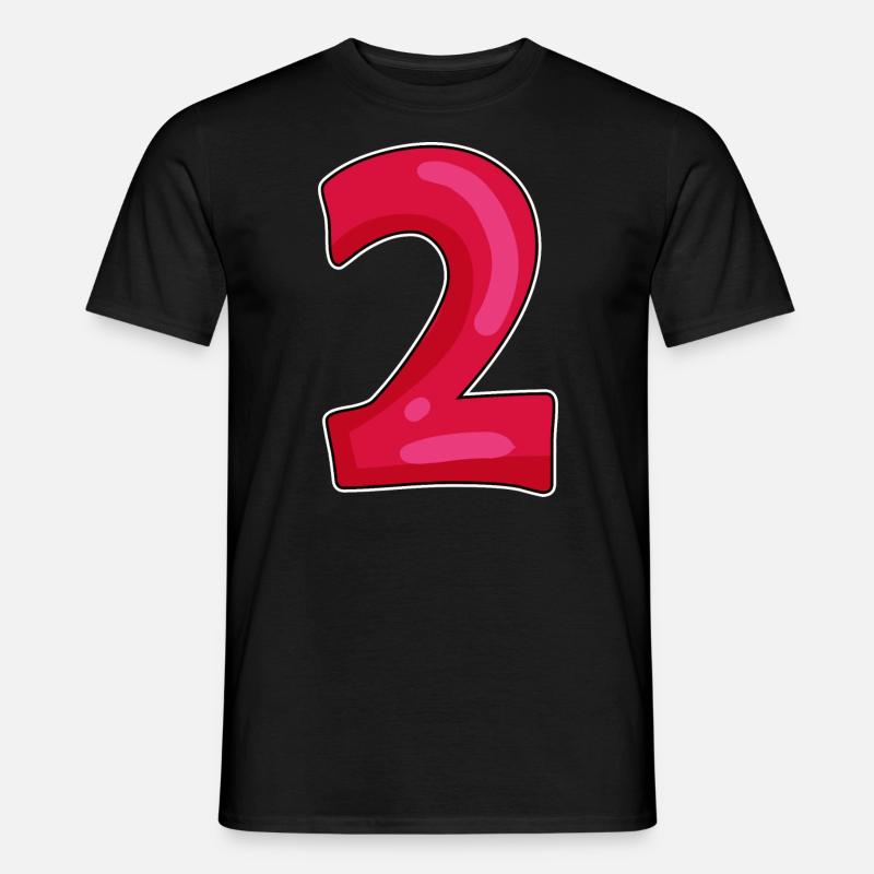 zwei - Männer T-Shirt - Schwarz