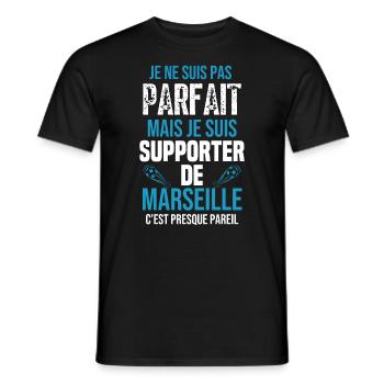 Marseille Foot Marseille Supporter Gift - Men's T-Shirt - black - Front - AI Model Male 178 light (178cm)