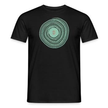Vinyle OG | Style de pinceau dessiné à la main - T-shirt homme - noir - Devant - AI Model Male 178 light (178cm)