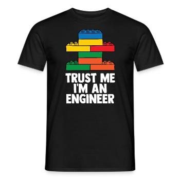 Brick Builder Toys Blocks Clamping Blocks Bricks - Men's T-Shirt - black - Front - AI Model Male 178 light (178cm)