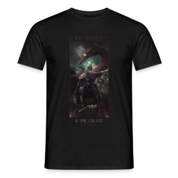 The Dragon and the Grave of Man - Männer T-Shirt - Schwarz - Vorne - AI Model Male 178 light (178cm)