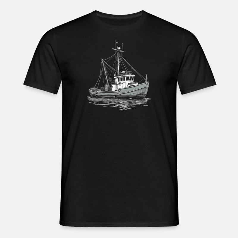 Fischkutter - Männer T-Shirt - Schwarz