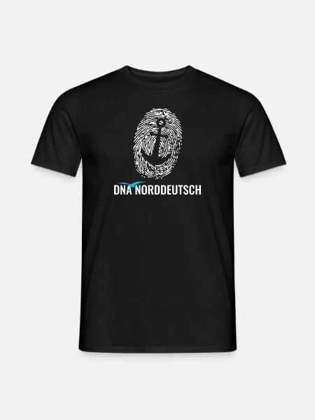 DNA Norddeutsch - Nordsee Ostsee Anker - Männer T-Shirt - Schwarz
