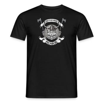 Born to be Warrior black Wolf Fenrir - Männer T-Shirt - Schwarz - Vorne - AI Model Male 178 light (178cm)