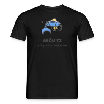 Grömitz - Männer T-Shirt - Schwarz - Vorne - AI Model Male 178 light (178cm)