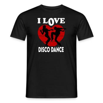 I Love Disco Dance Ich liebe Disco Tanz Dancing - Männer T-Shirt - Schwarz - Vorne - AI Model Male 178 light (178cm)