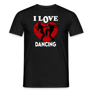I Love Dancing Ich liebe tanzen Tanzschule - Männer T-Shirt - Schwarz - Vorne - AI Model Male 178 light (178cm)