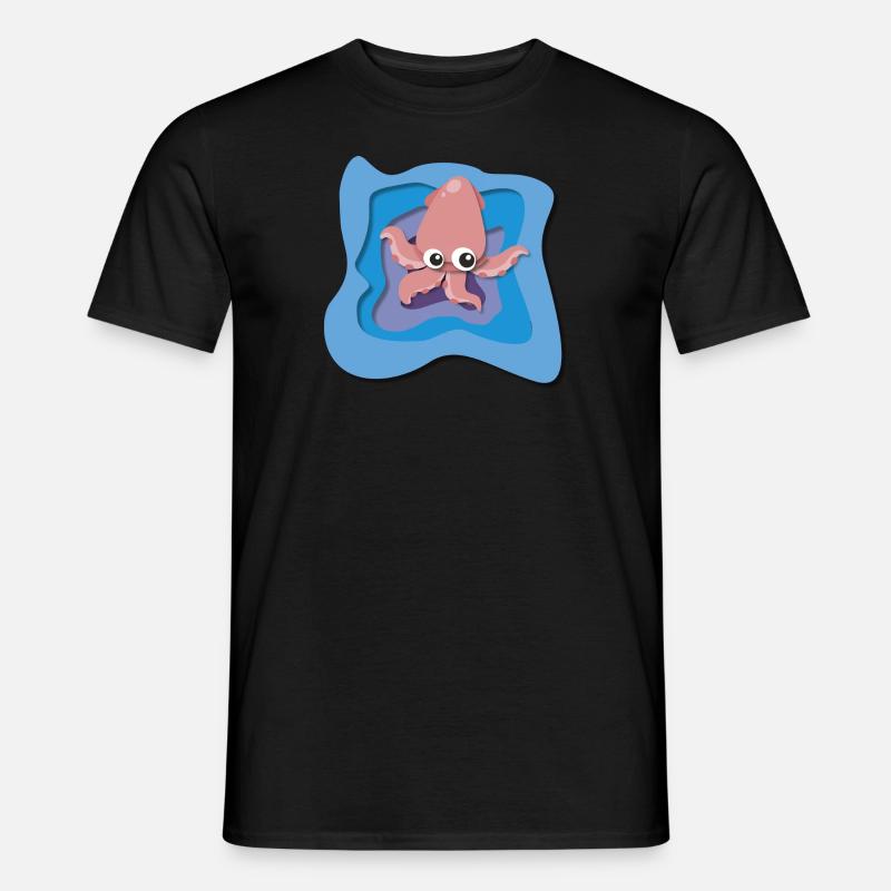 Squidy - Männer T-Shirt - Schwarz