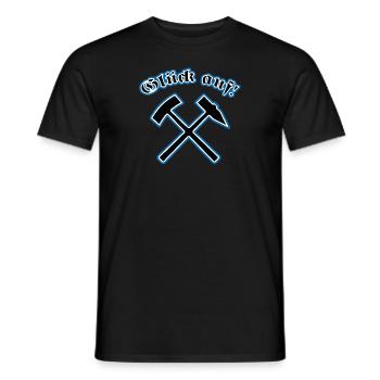 Glück auf! - Männer T-Shirt - Schwarz - Vorne - AI Model Male 178 light (178cm)