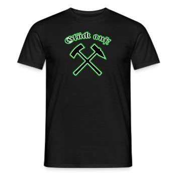Glück auf - Männer T-Shirt - Schwarz - Vorne - AI Model Male 178 light (178cm)